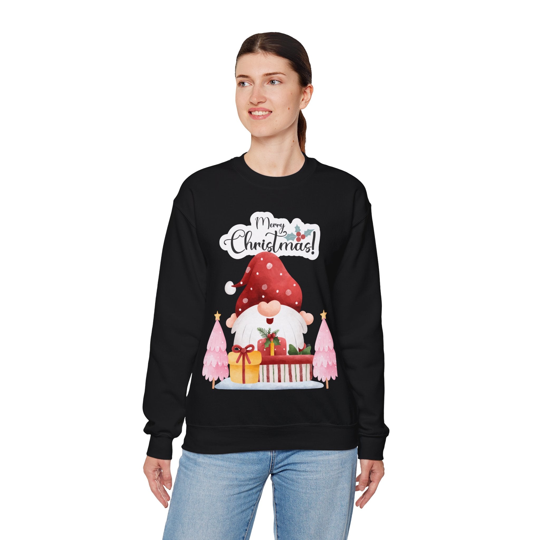 “Merry Christmas Gnome” Sweatshirt – Cute Holiday Gifts & Festive Cheer Pullover 2025