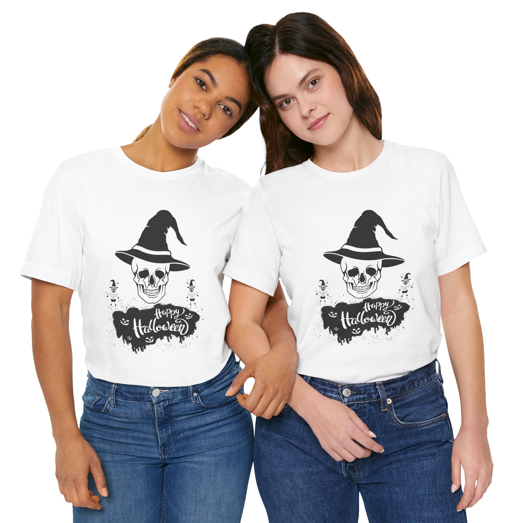 Skull Witch Hat Halloween T-Shirt