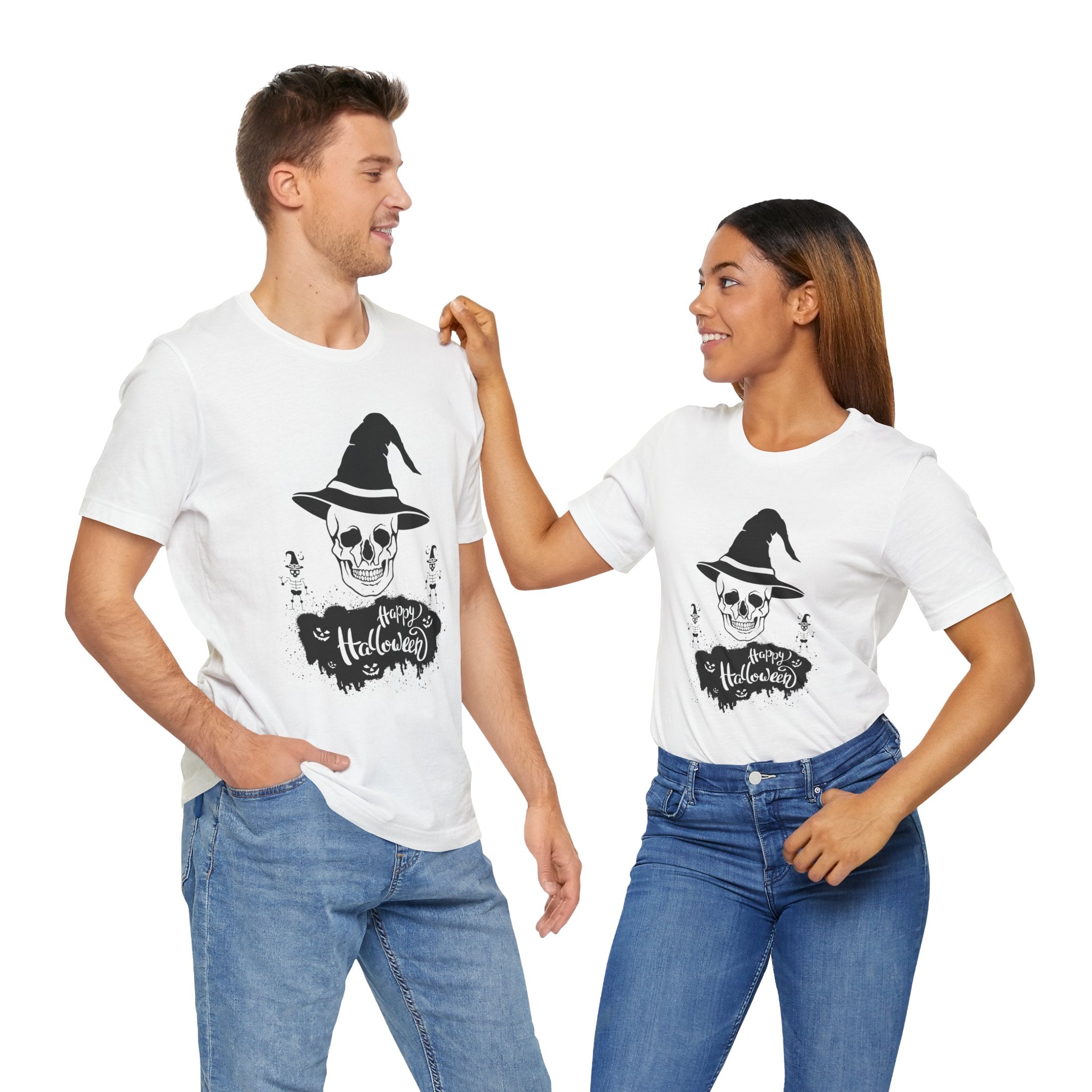 Skull Witch Hat Halloween T-Shirt