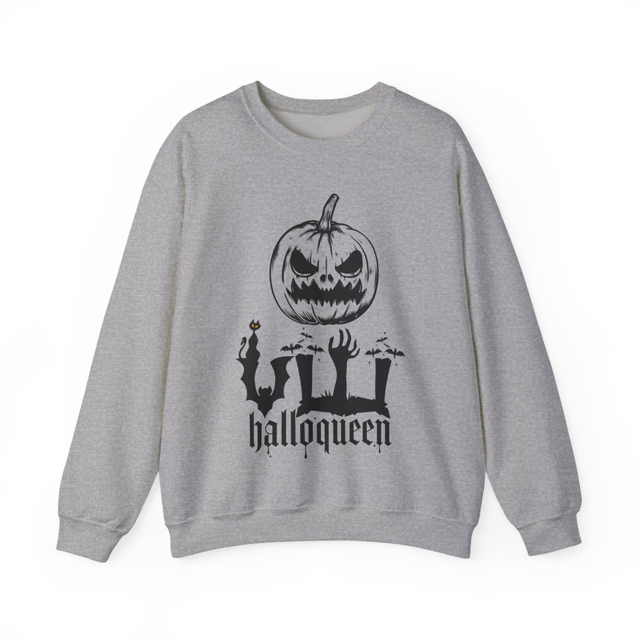 Halloween Sweatshirt - pumpkin and zombie hands