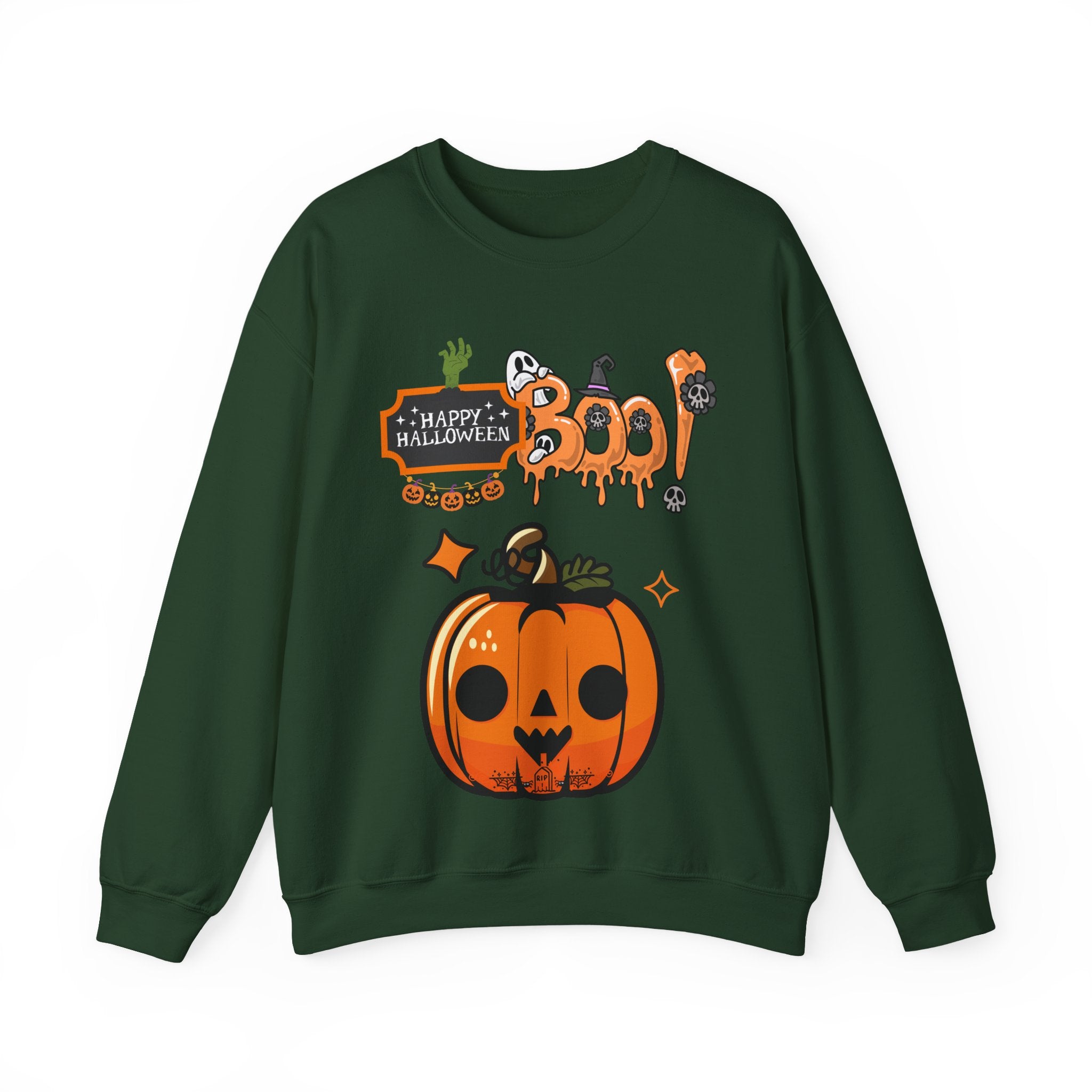 Unisex Halloween Sweatshirt – Boo! Pumpkin Graphic