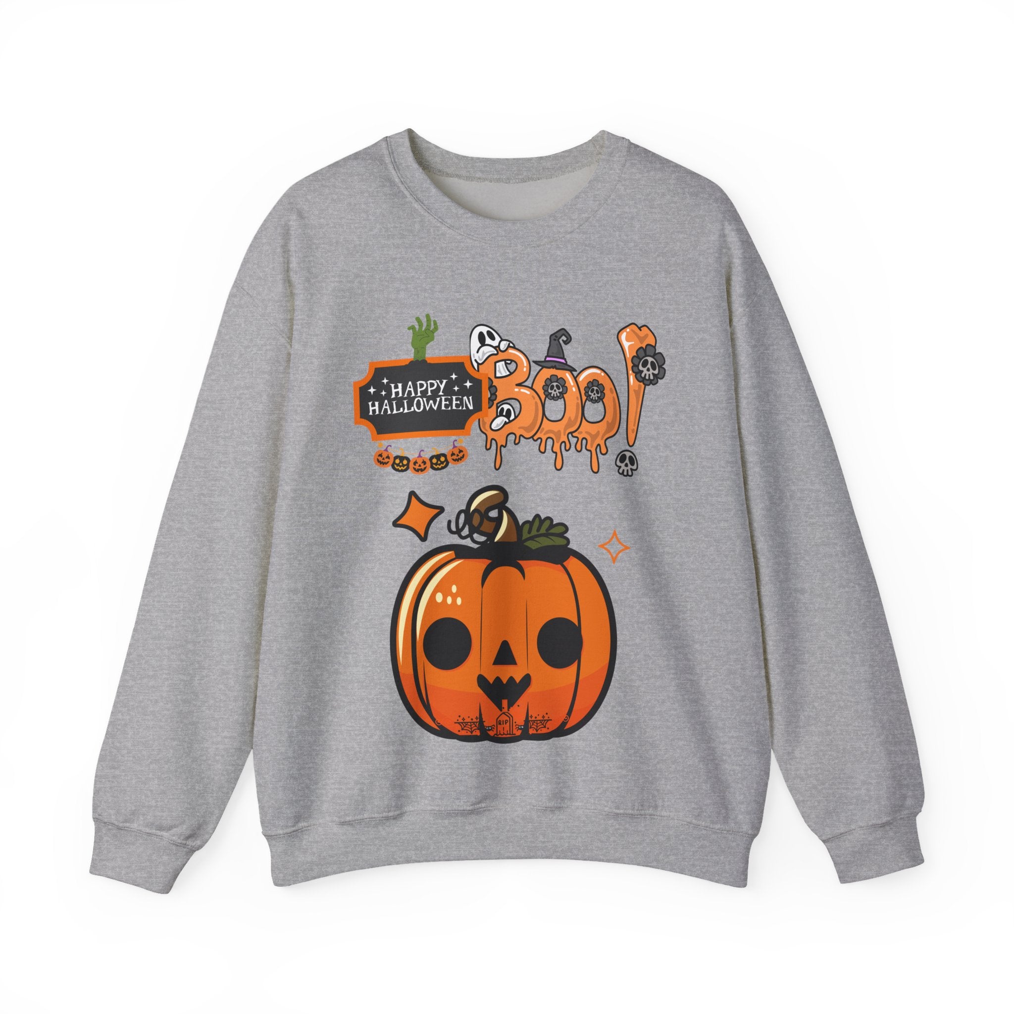 Unisex Halloween Sweatshirt – Boo! Pumpkin Graphic