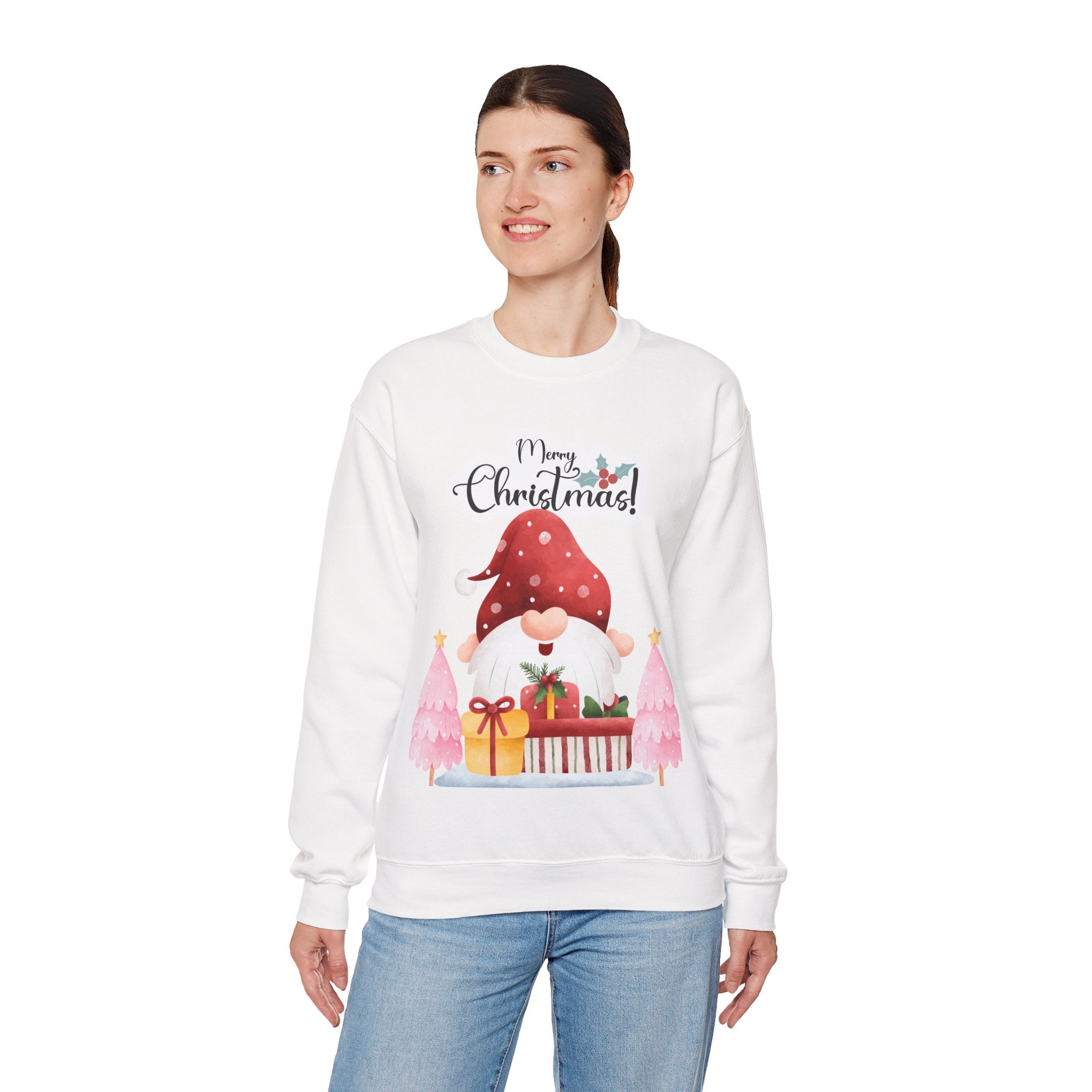 “Merry Christmas Gnome” Sweatshirt – Cute Holiday Gifts & Festive Cheer Pullover 2025