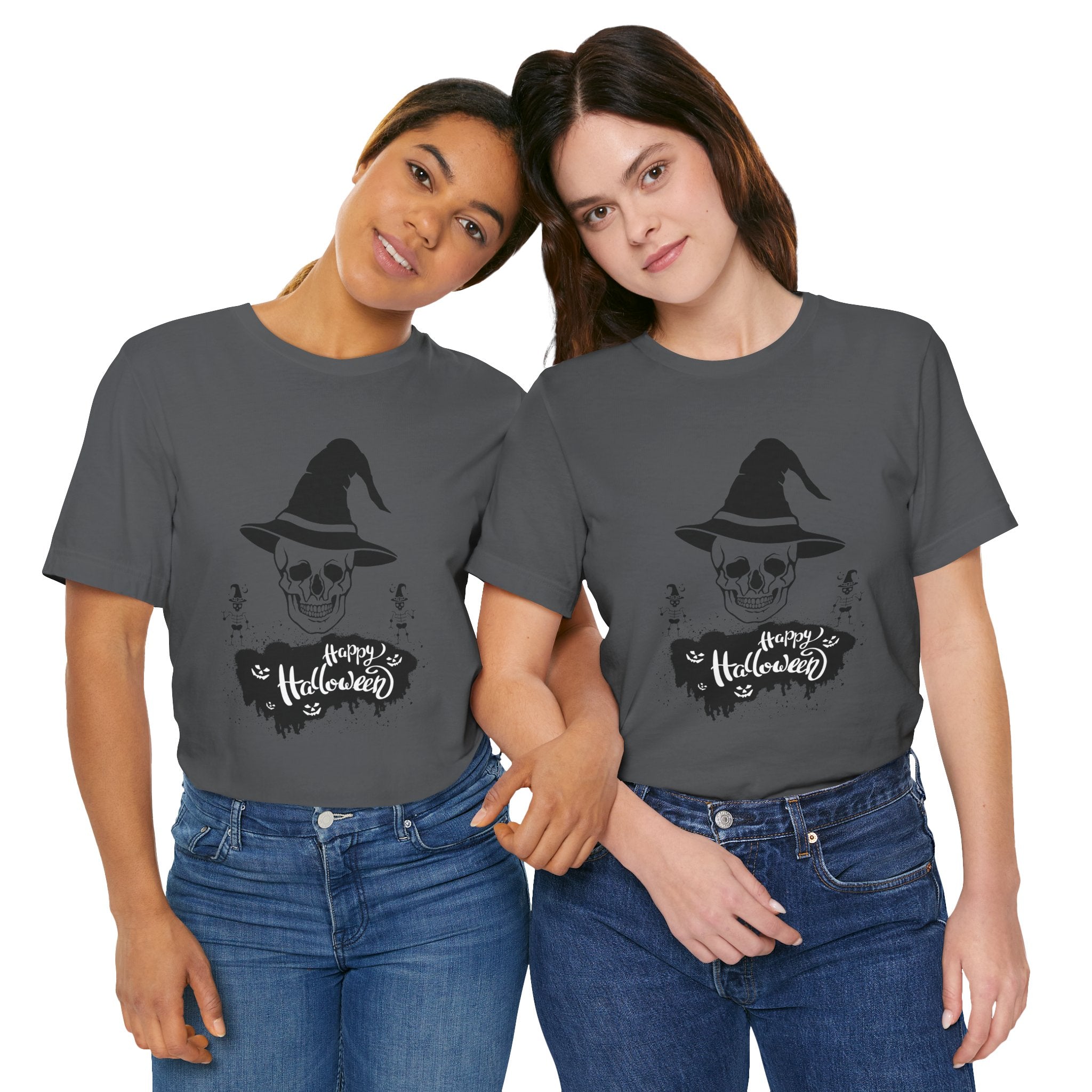 Skull Witch Hat Halloween T-Shirt