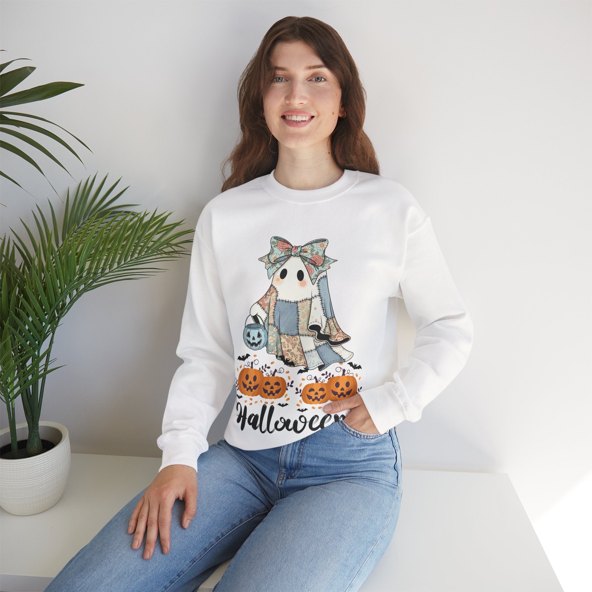 Halloween Ghost & Pumpkins Sweatshirt