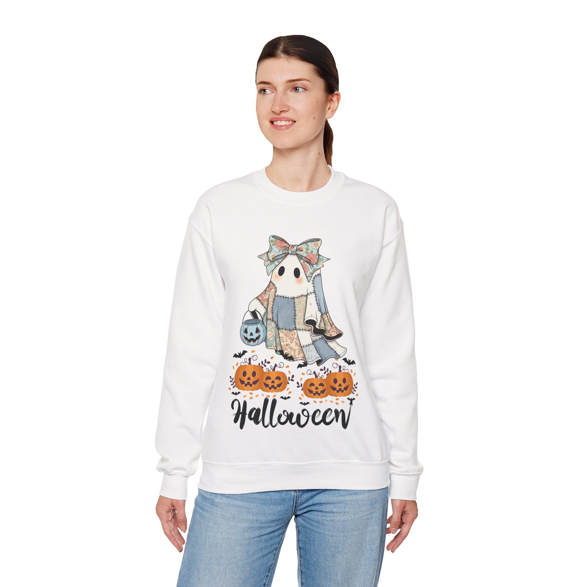 Halloween Ghost & Pumpkins Sweatshirt