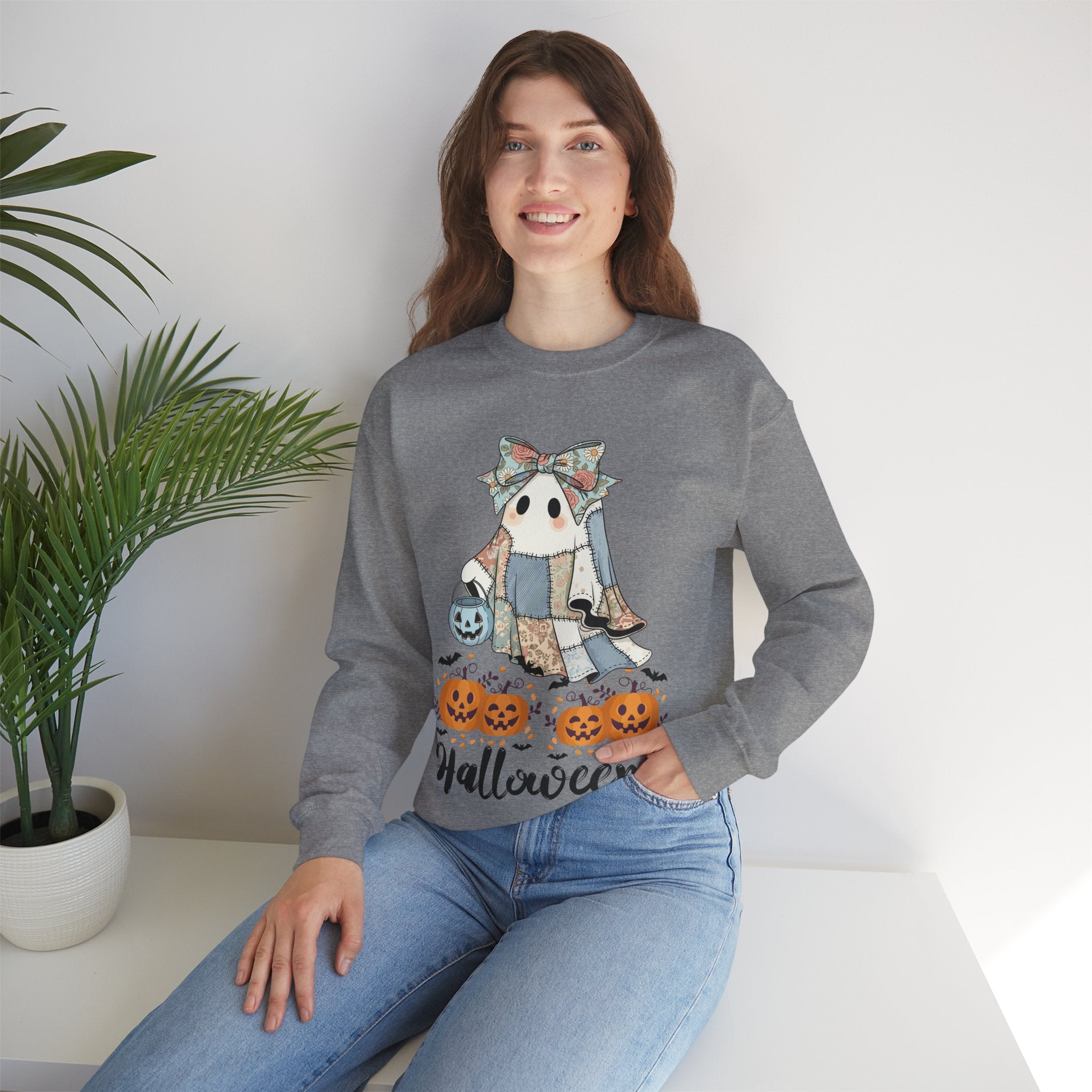 Halloween Ghost & Pumpkins Sweatshirt