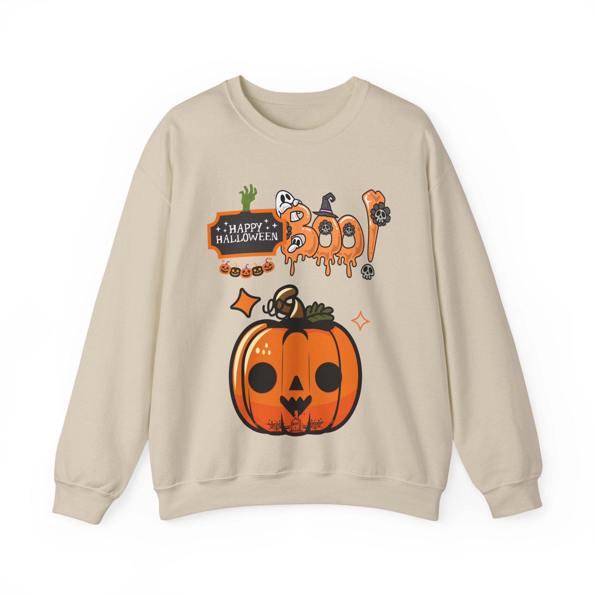 Unisex Halloween Sweatshirt – Boo! Pumpkin Graphic