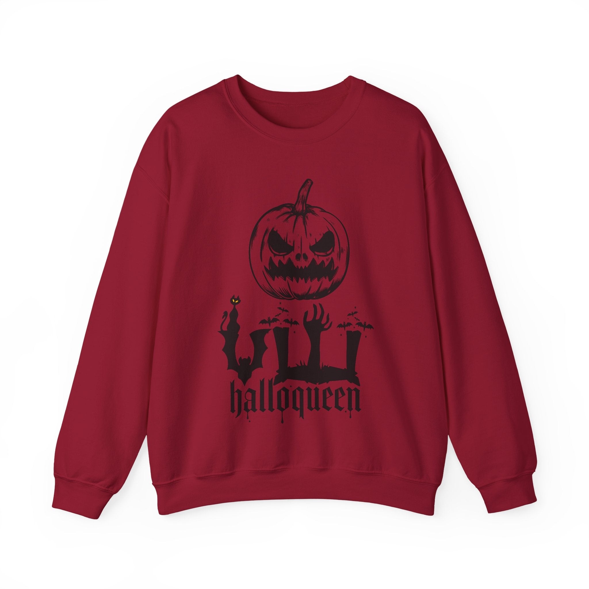 Halloween Sweatshirt - pumpkin and zombie hands