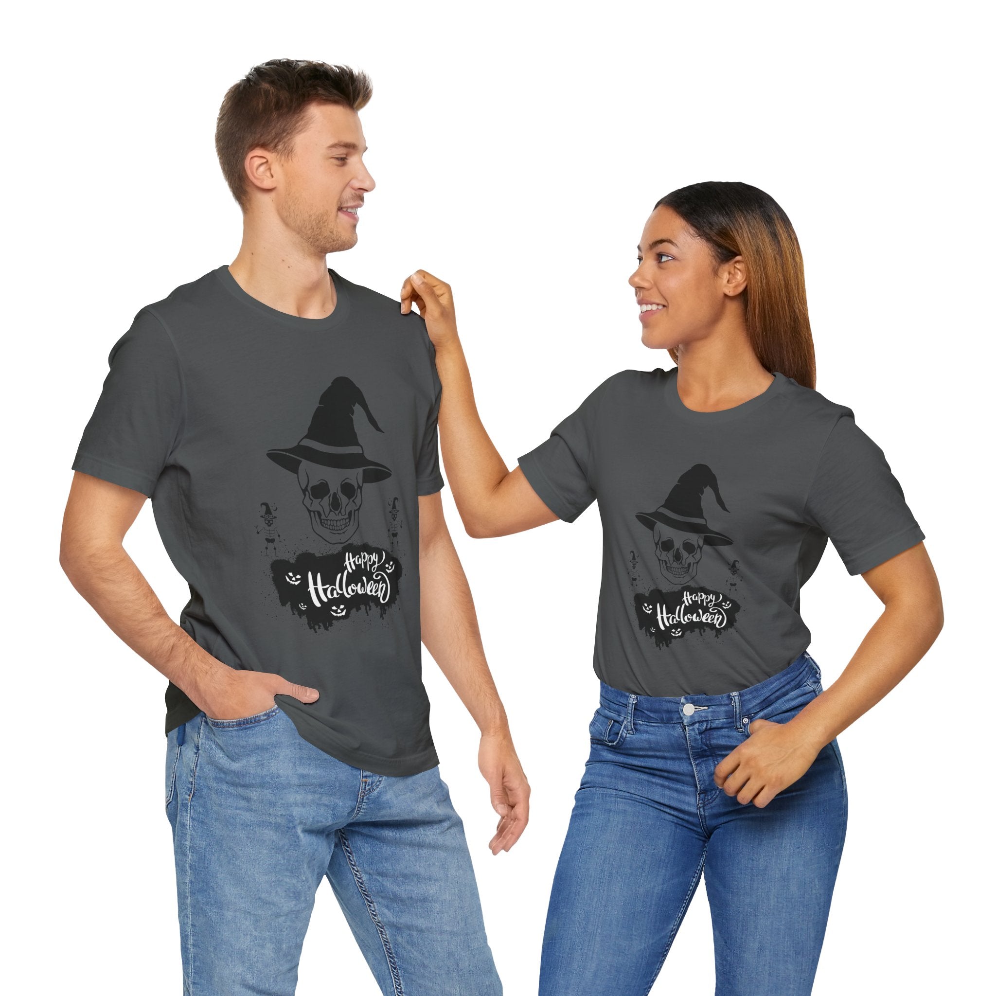 Skull Witch Hat Halloween T-Shirt