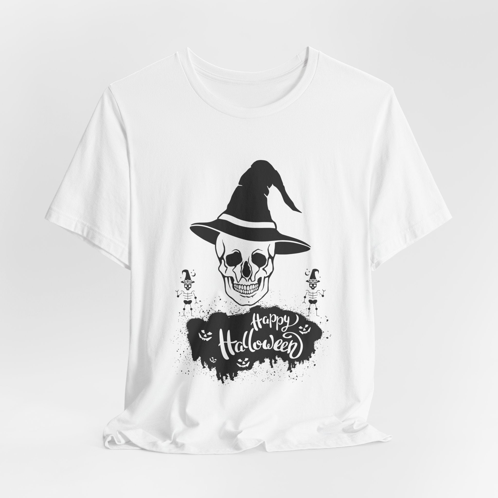 Skull Witch Hat Halloween T-Shirt