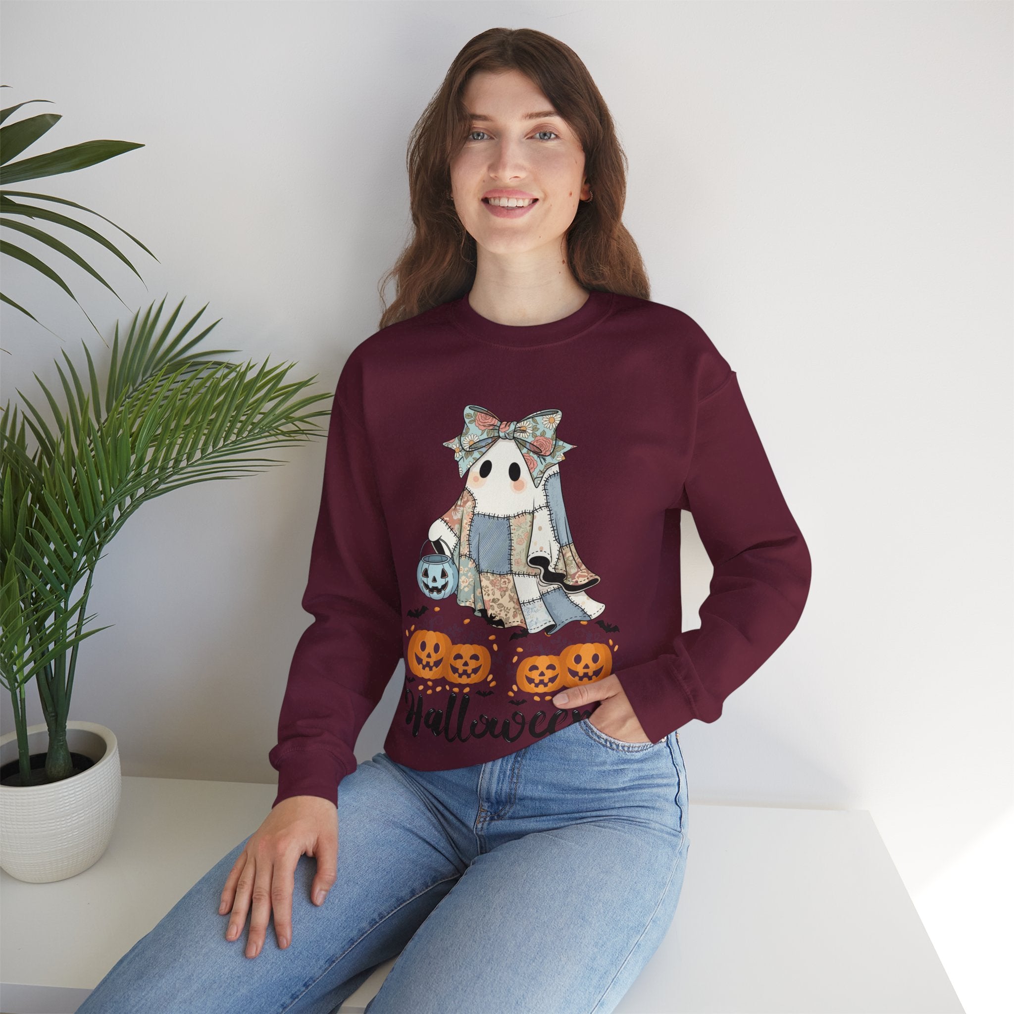 Halloween Ghost & Pumpkins Sweatshirt