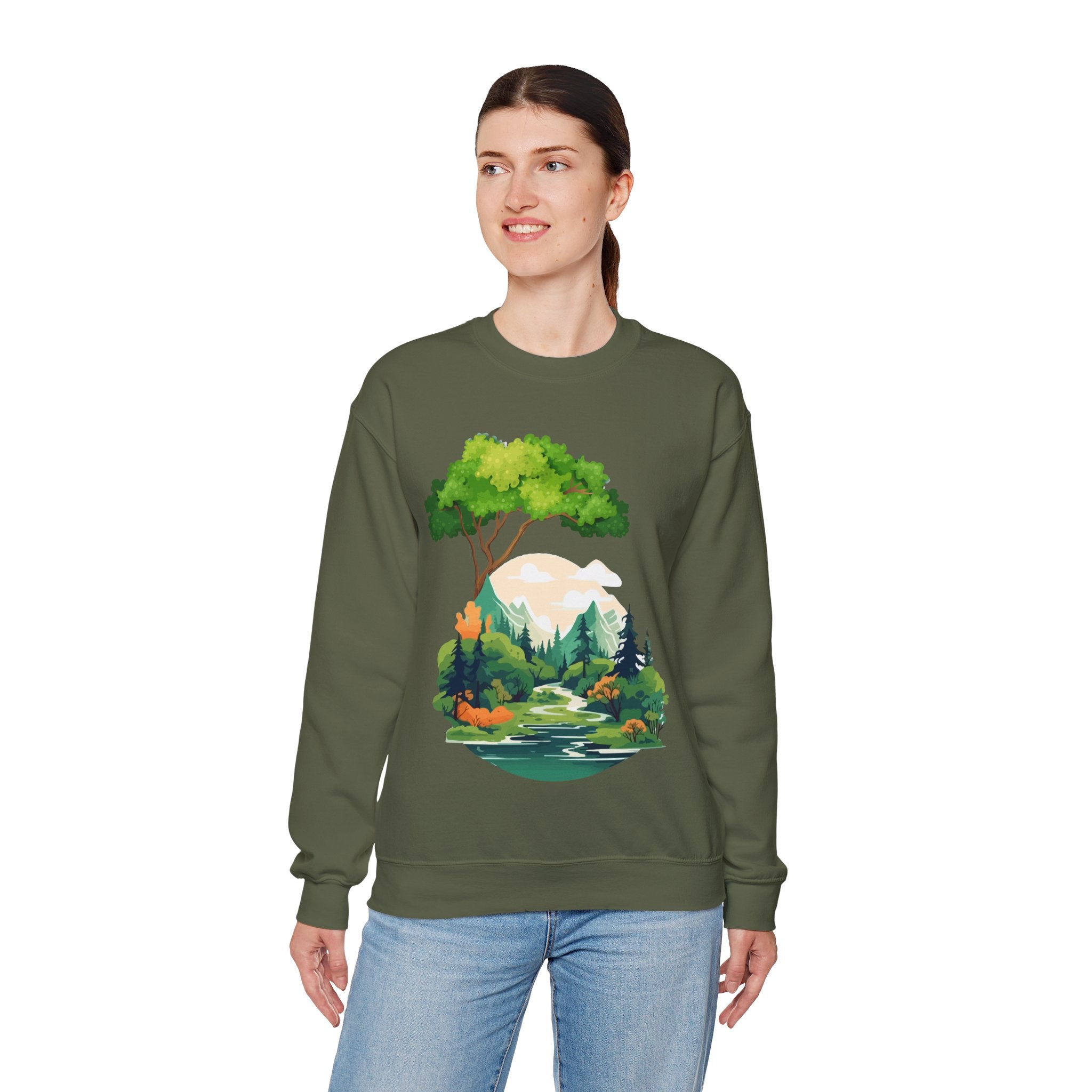 Peaceful Forest Stream Sweatshirt