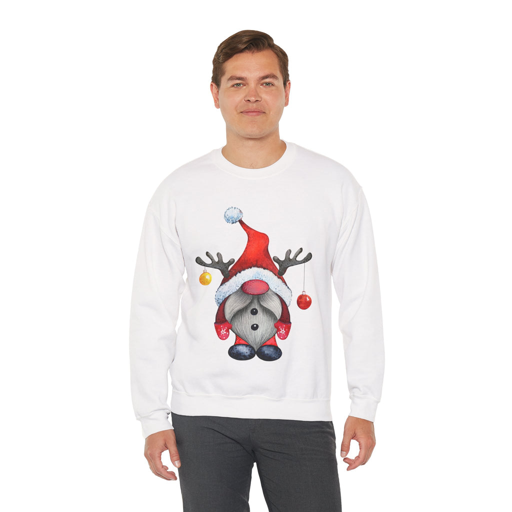 Christmas Gnome Sweatshirt – Cute Reindeer Hat Gnome Holiday Pullover