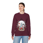 Santa & Snowman Snow Globe Christmas Sweatshirt – Cozy Winter Wonderland Pullover