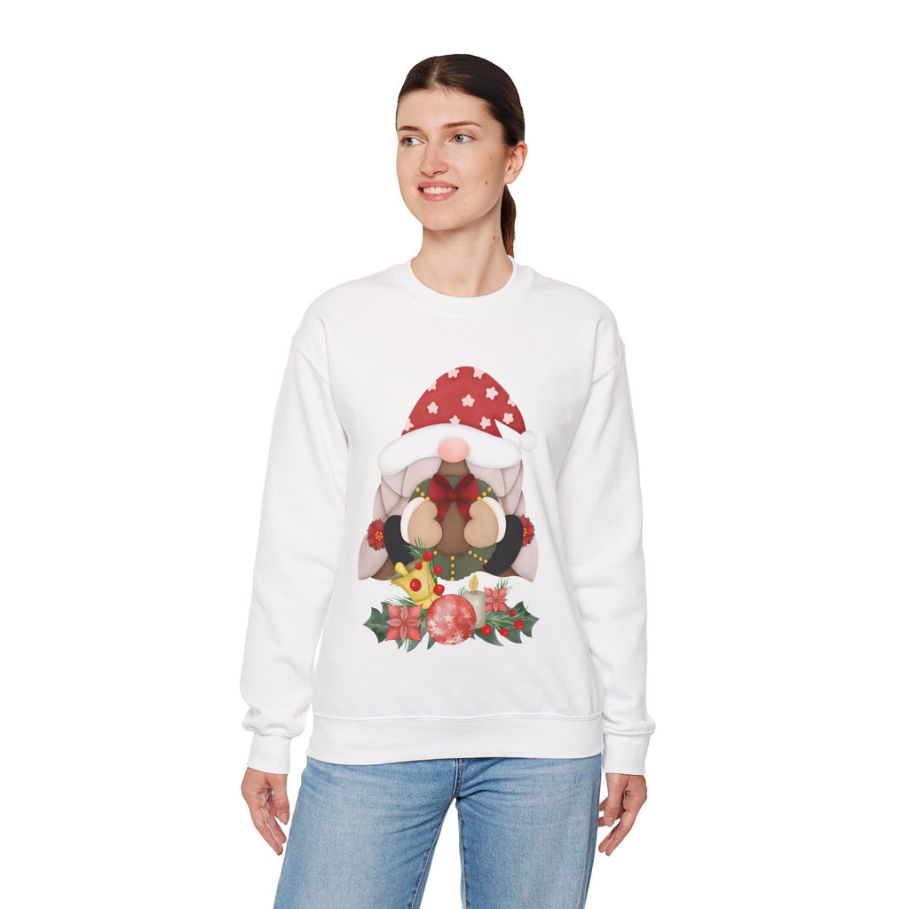 Christmas Gnome Sweatshirt – Cute Holiday Gnome with Ornaments