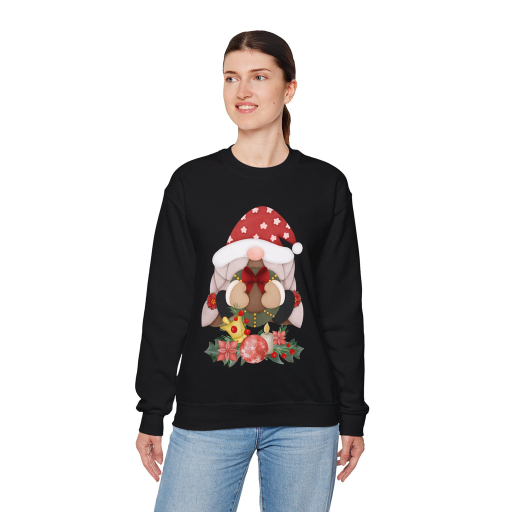 Christmas Gnome Sweatshirt – Cute Holiday Gnome with Ornaments