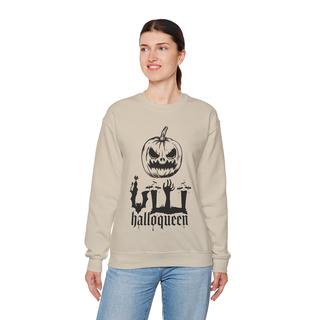 Halloween Sweatshirt - pumpkin and zombie hands