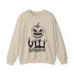 Halloween Sweatshirt - pumpkin and zombie hands