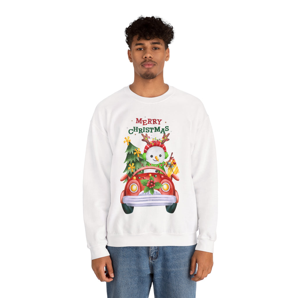 “Merry Christmas Snowman” Sweatshirt – Cute Holiday Pullover for Joyful Winter Days
