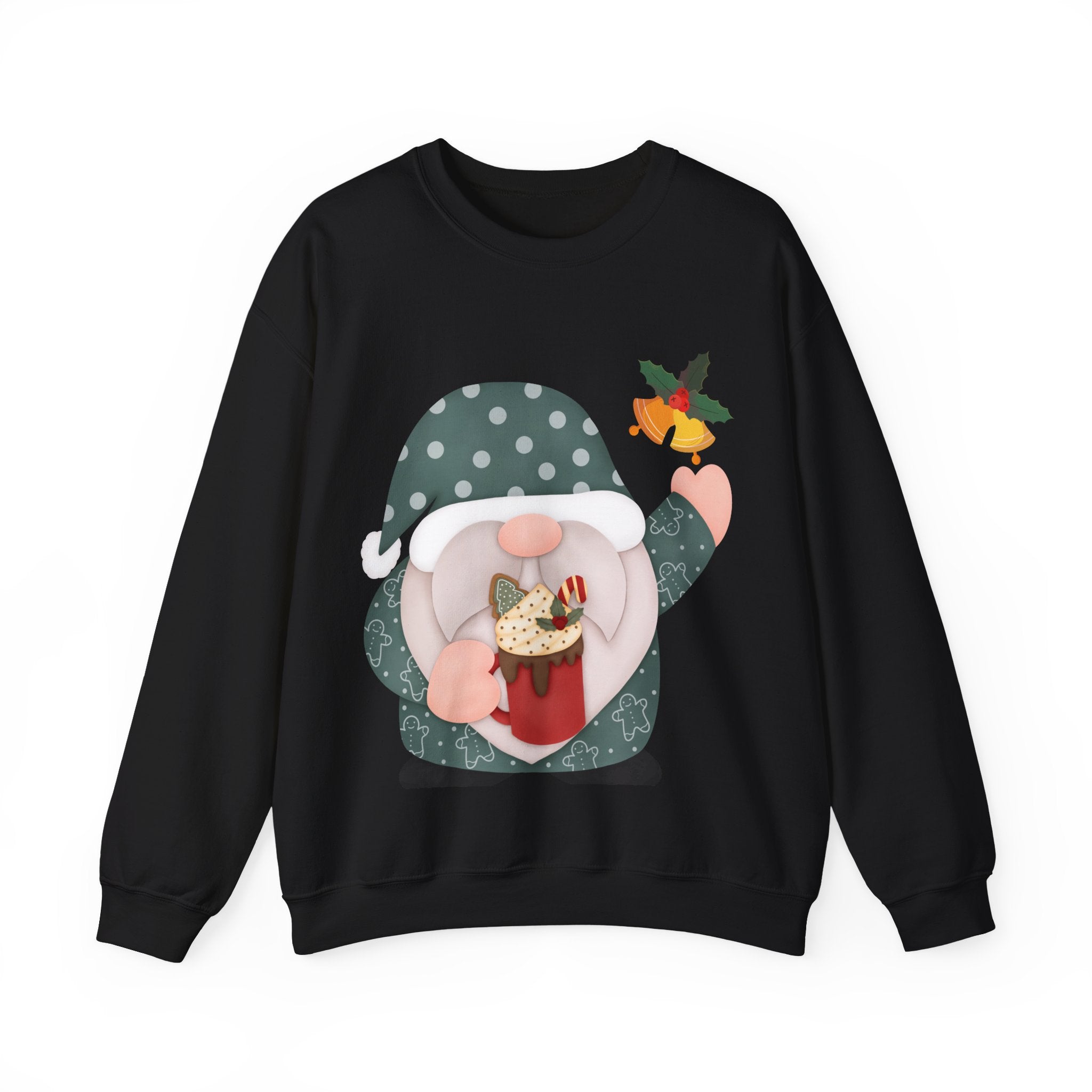 Christmas Gnome Sweatshirt – Cute Cocoa Cup Gnome Holiday Pullover