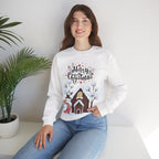 Merry Christmas Snowman Sweatshirt – Cozy Winter Cottage Holiday Pullover
