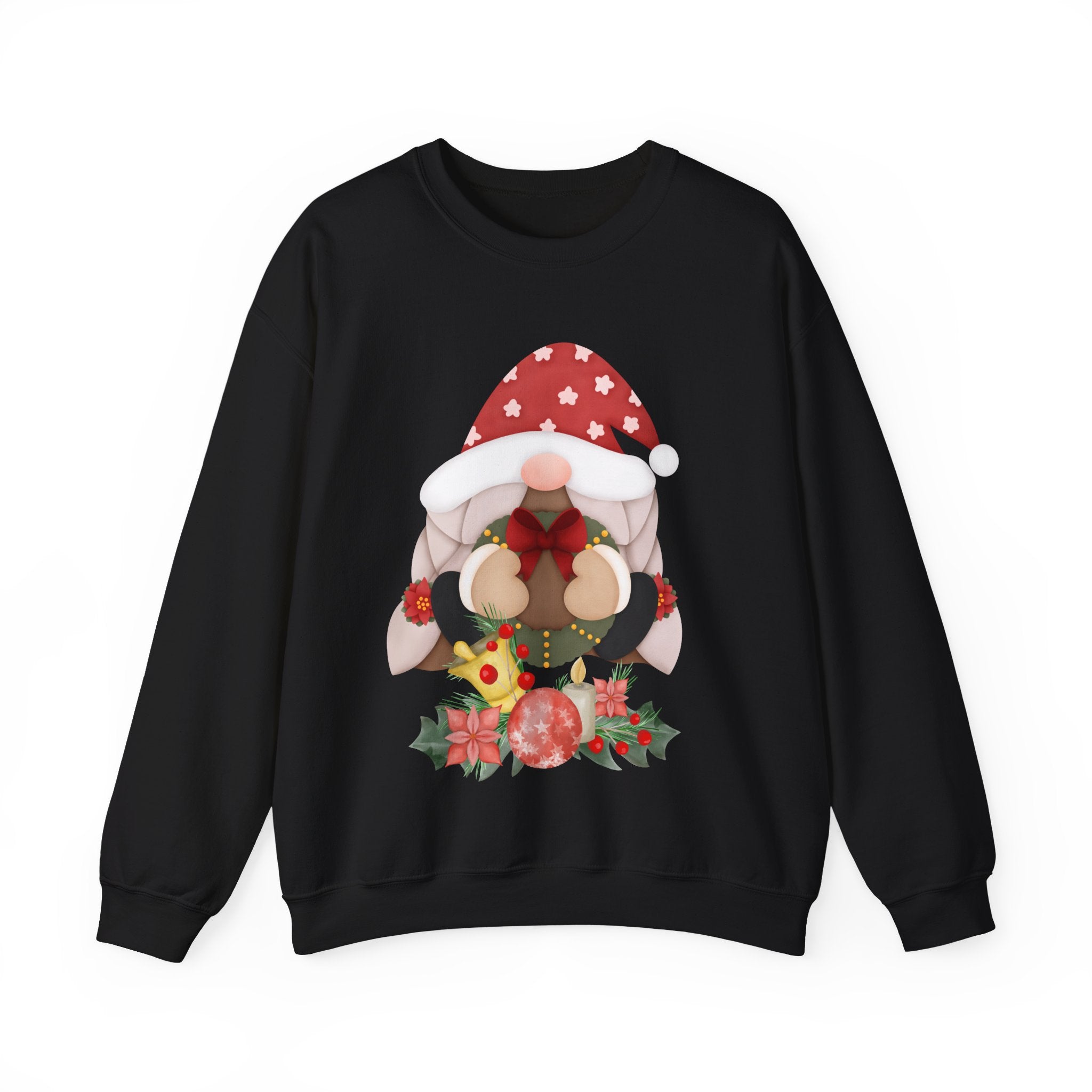 Christmas Gnome Sweatshirt – Cute Holiday Gnome with Ornaments