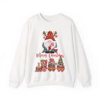 “Merry Christmas Gnome & Gifts” Sweatshirt – Festive Holiday Pullover for Cozy Winter Cheer