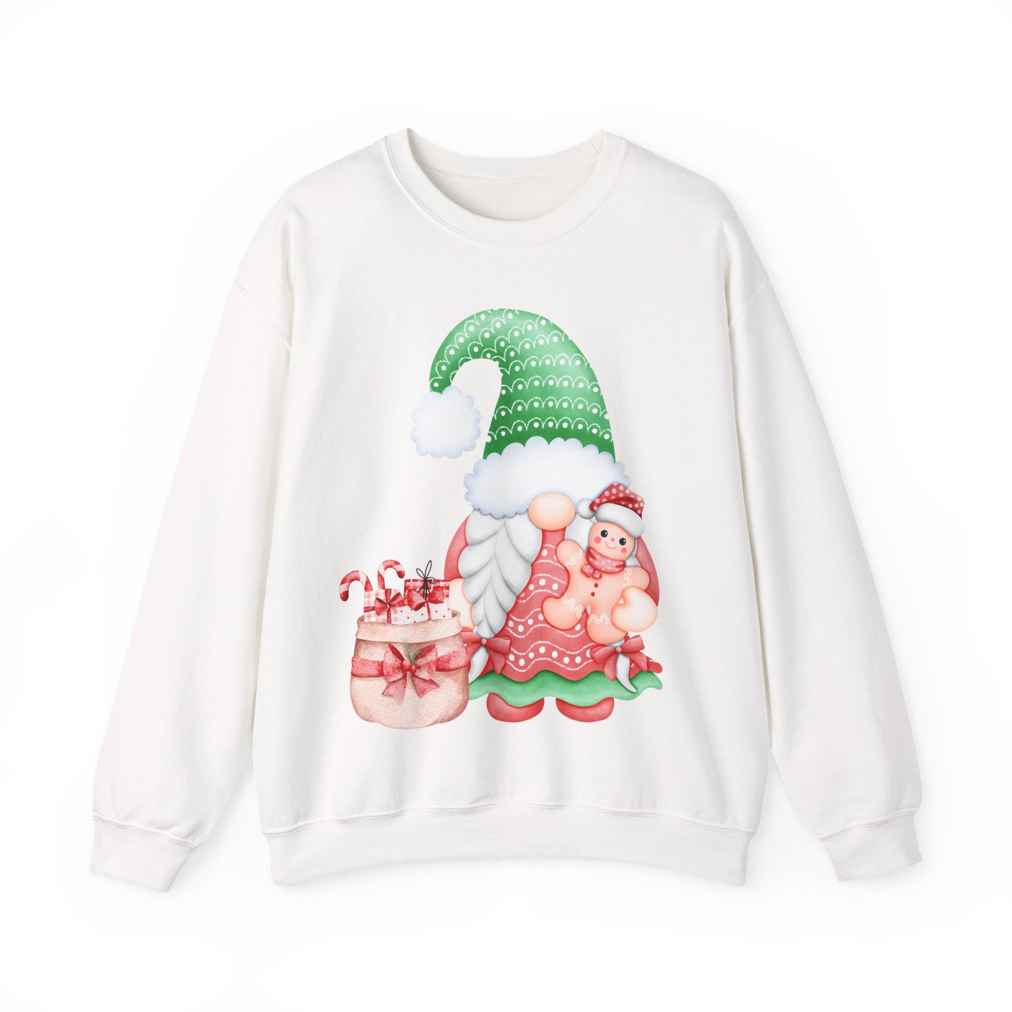 Cute Gnome & Gingerbread Man Holiday Pullover