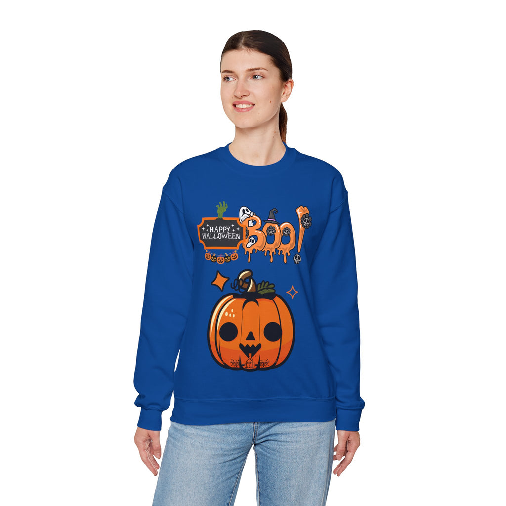 Unisex Halloween Sweatshirt – Boo! Pumpkin Graphic