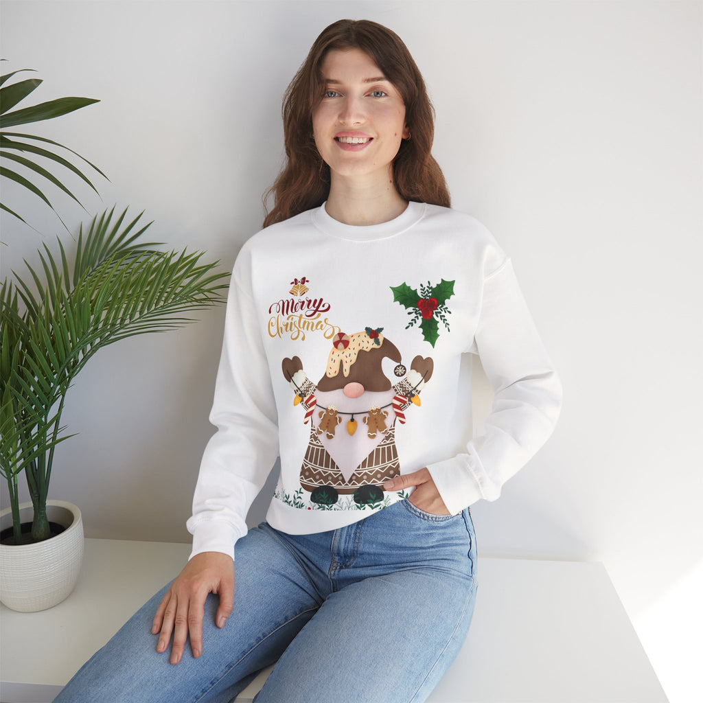 Christmas Gnome Sweatshirt - 'Merry Christmas' Holiday Crewneck