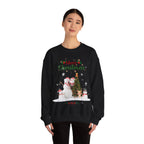 Merry Christmas Snowman & Reindeer Sweatshirt – Festive Winter Holiday Pullover