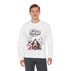 Merry Christmas Snowman Sweatshirt – Cozy Winter Cottage Holiday Pullover