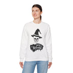 Skull Witch Hat Halloween Sweatshirt