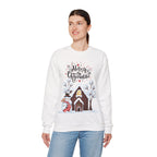 Merry Christmas Snowman Sweatshirt – Cozy Winter Cottage Holiday Pullover