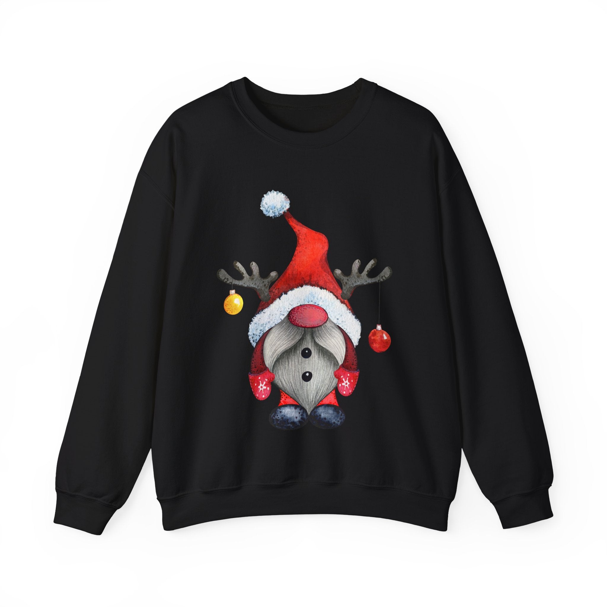 Christmas Gnome Sweatshirt – Cute Reindeer Hat Gnome Holiday Pullover