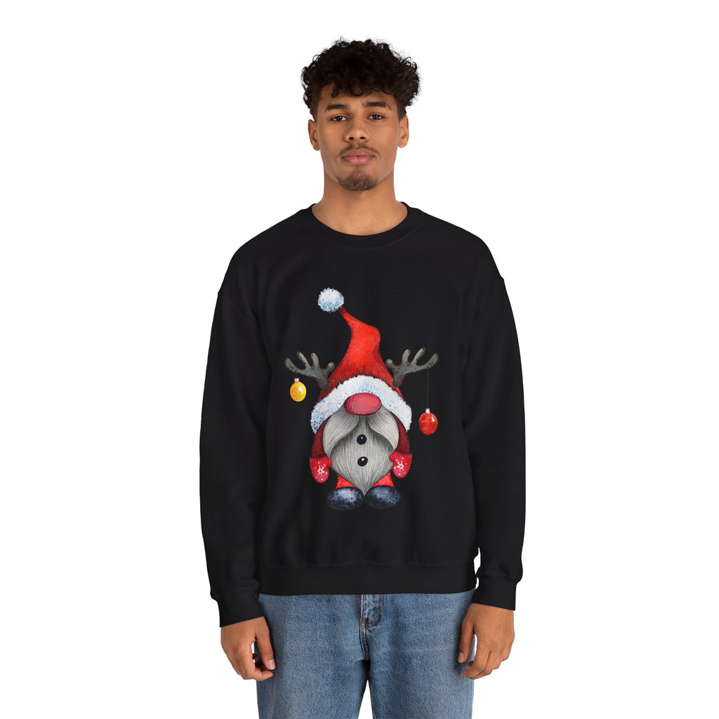 Christmas Gnome Sweatshirt – Cute Reindeer Hat Gnome Holiday Pullover