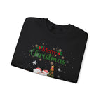 Merry Christmas Snowman & Reindeer Sweatshirt – Festive Winter Holiday Pullover
