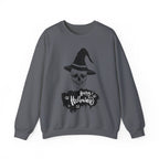 Skull Witch Hat Halloween Sweatshirt