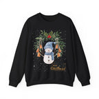 “Merry Christmas” Snowman Sweatshirt – Festive Winter Bells Holiday Sweater 2025