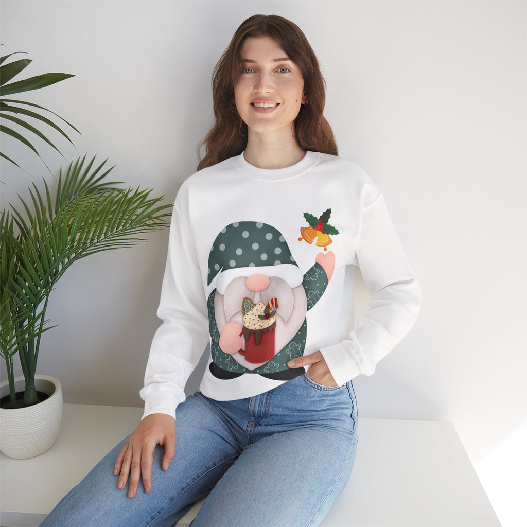 Christmas Gnome Sweatshirt – Cute Cocoa Cup Gnome Holiday Pullover