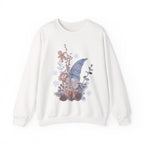 Cozy Winter Gnome Sweatshirt – Neutral Floral Holiday Crewneck