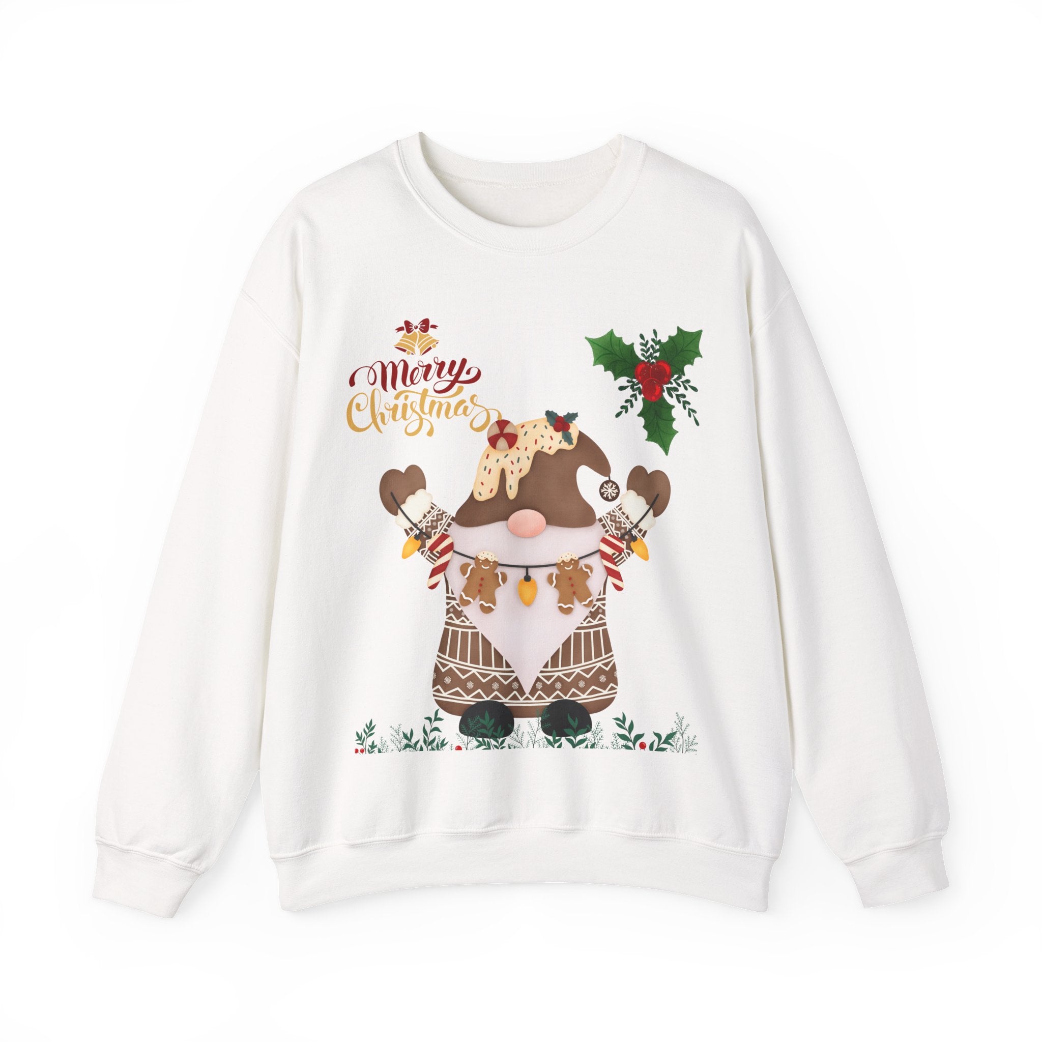 Christmas Gnome Sweatshirt - 'Merry Christmas' Holiday Crewneck