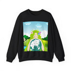 Nature Earth Goddess Sweatshirt – Peaceful Green Planet Pullover for Nature Lovers