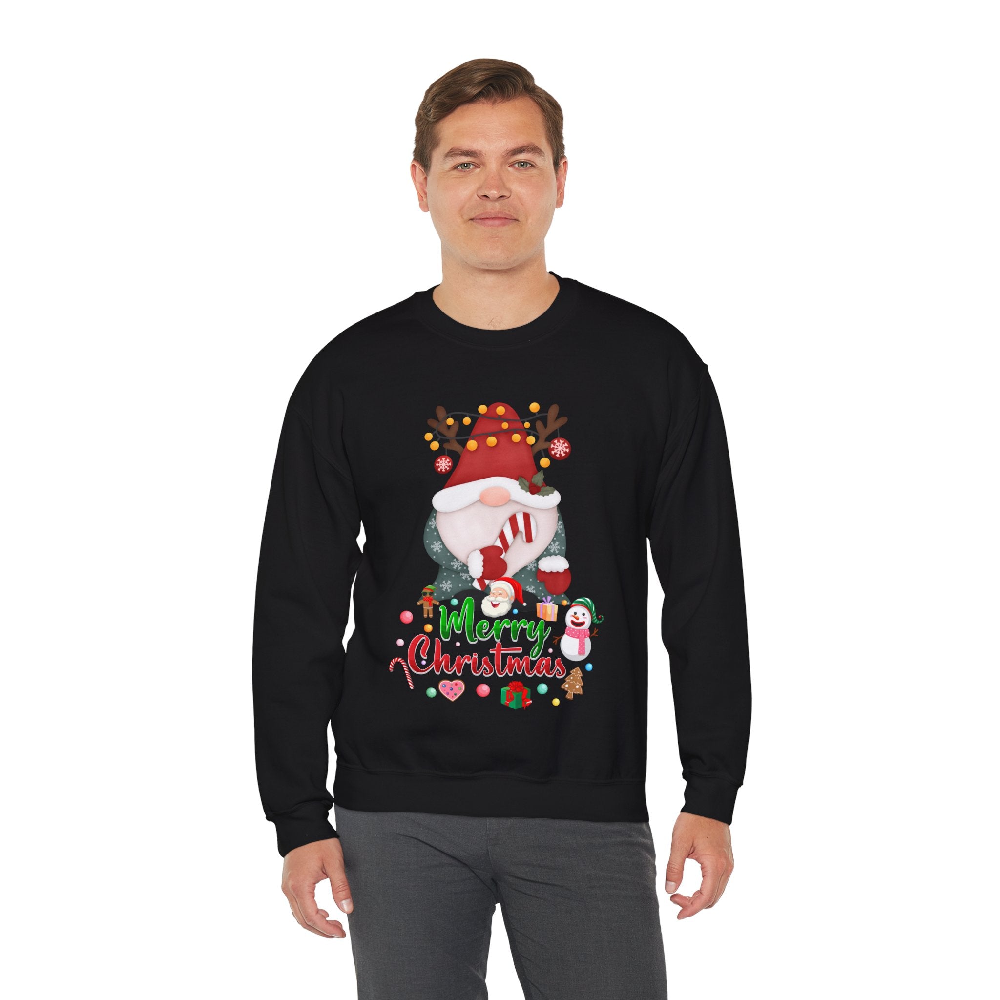 Cute Christmas Gnome Sweatshirt – Merry Christmas Candy Cane Pullover