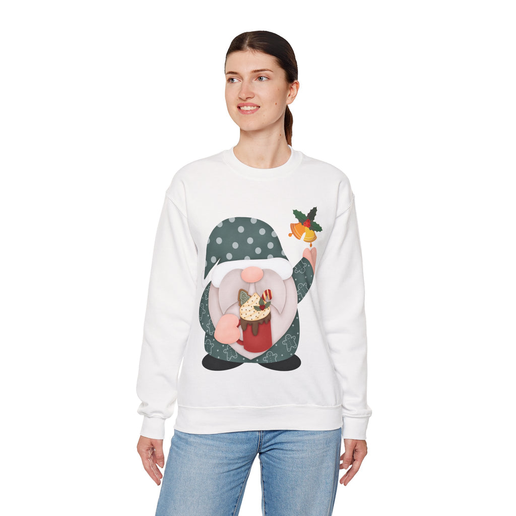 Christmas Gnome Sweatshirt – Cute Cocoa Cup Gnome Holiday Pullover
