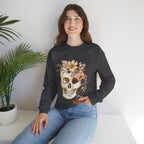 Halloween Floral Skull Sweatshirt