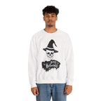 Skull Witch Hat Halloween Sweatshirt
