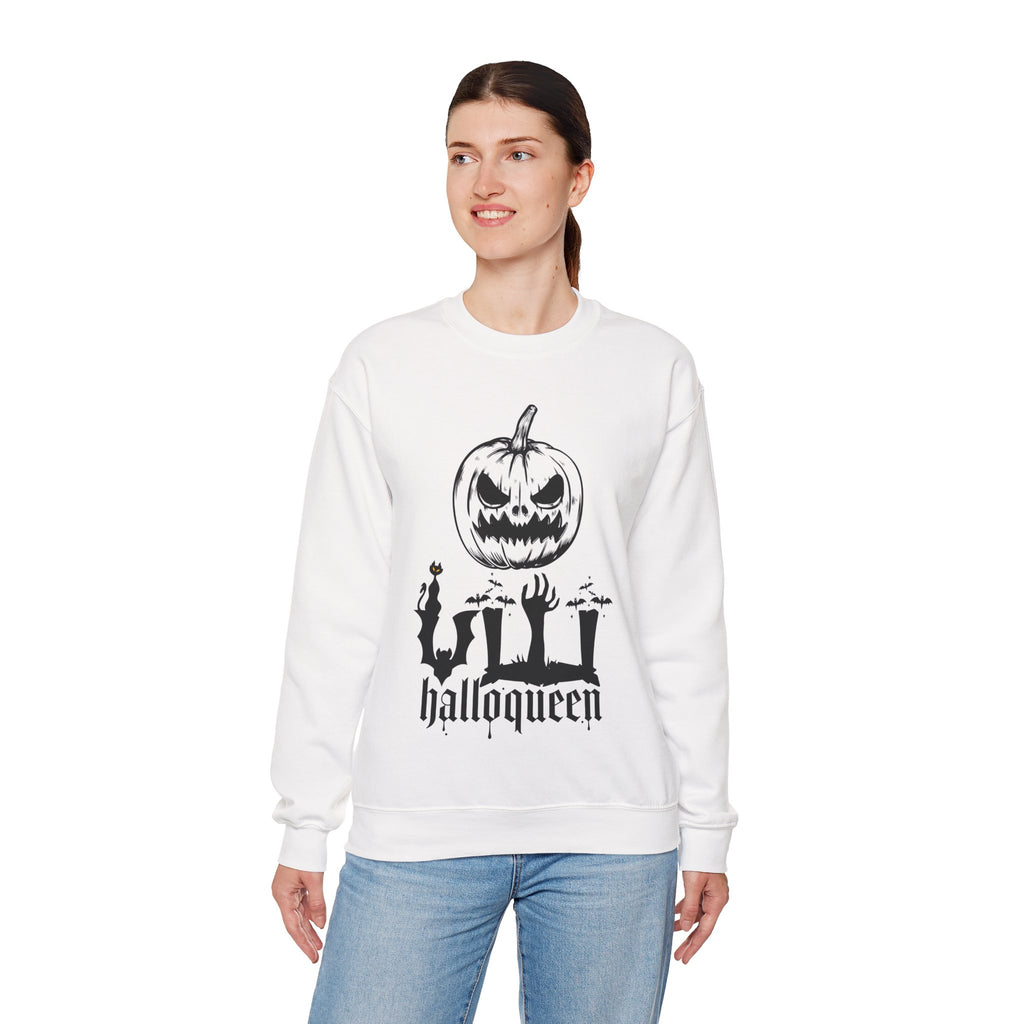Halloween Sweatshirt - pumpkin and zombie hands