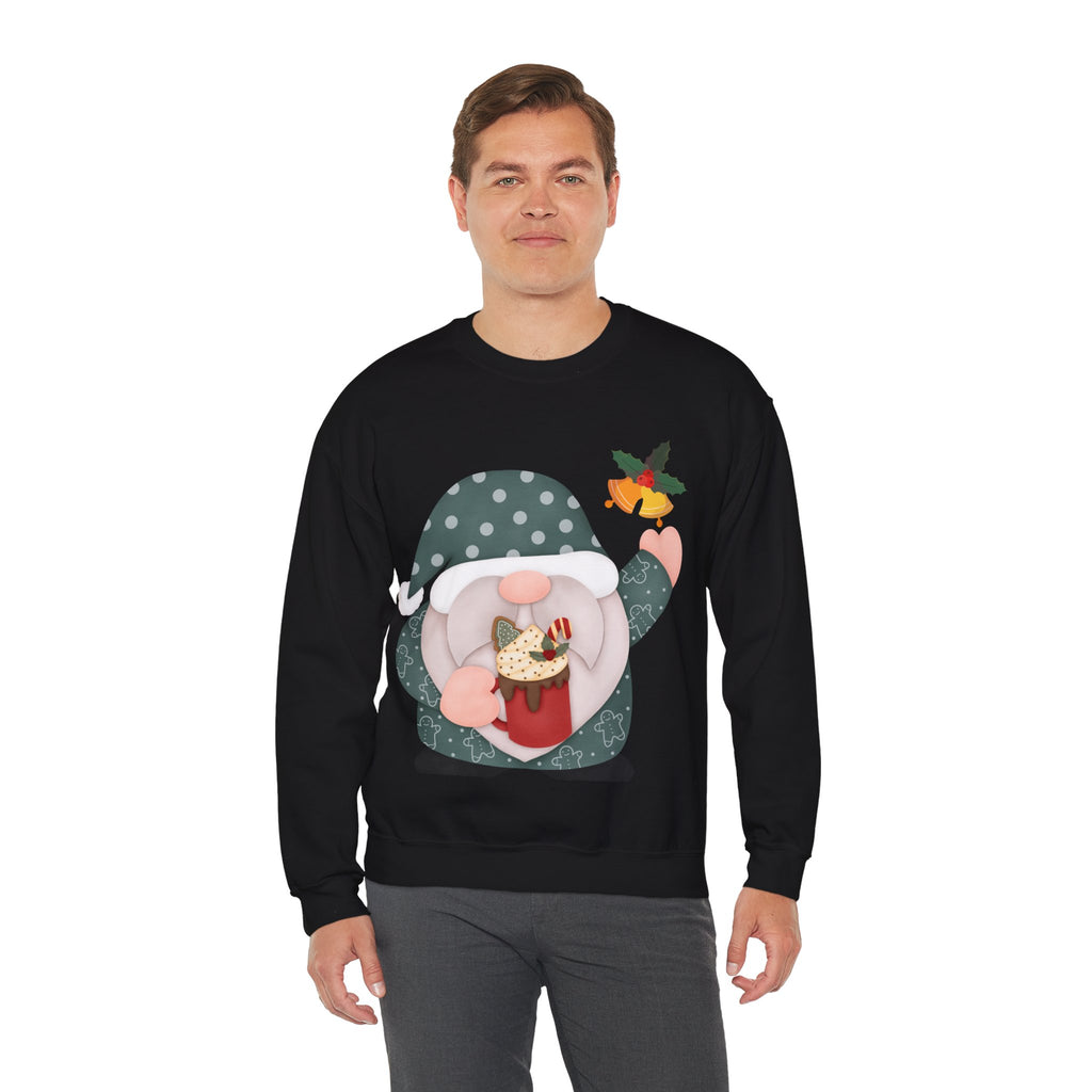 Christmas Gnome Sweatshirt – Cute Cocoa Cup Gnome Holiday Pullover